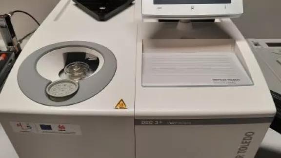 A Mettler Toledo DSC 3+ differential scanning calorimeter with touchscreen control