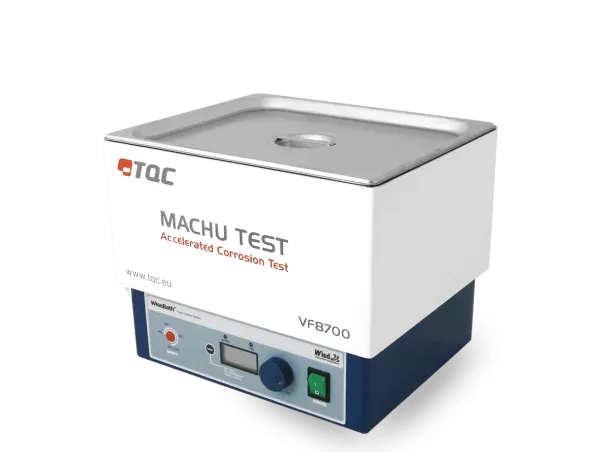 The TQC MACHU test chamber used for accelerated corrosion testing of coated aluminium
