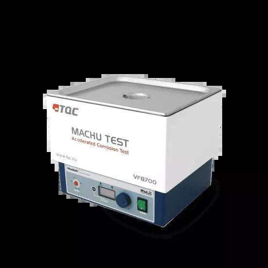 The TQC MACHU test chamber used for accelerated corrosion testing of coated aluminium